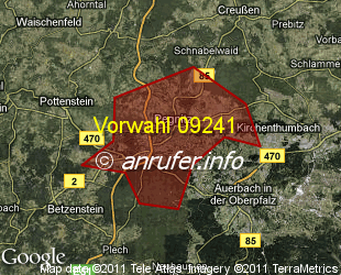 Vorwahlkarte 09241 – Pegnitz