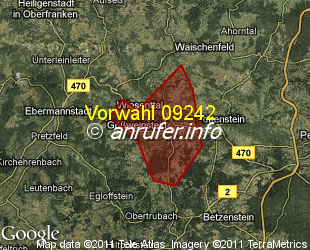 Vorwahlkarte 09242 – Gößweinstein