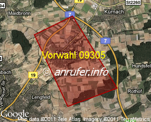 Vorwahlkarte 09305 – Estenfeld