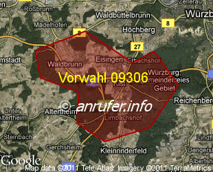 Vorwahlkarte 09306 – Kist