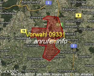 Vorwahlkarte 09331 – Ochsenfurt