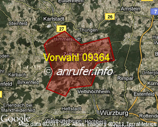 Vorwahlkarte 09364 – Zellingen