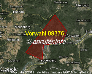 Vorwahlkarte 09376 – Collenberg