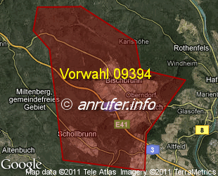 Vorwahlkarte 09394 – Esselbach