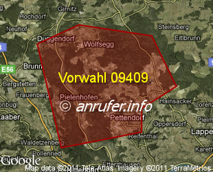Vorwahlkarte 09409 – Pielenhofen