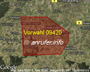 Vorwahlkarte 09420 – Feldkirchen Niederbay