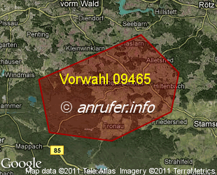 Vorwahlkarte 09465 – Neukirchen-Balbini