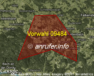 Vorwahlkarte 09484 – Brennberg