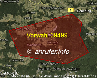 Vorwahlkarte 09499 – Painten