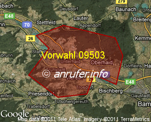 Vorwahlkarte 09503 – Oberhaid Oberfr