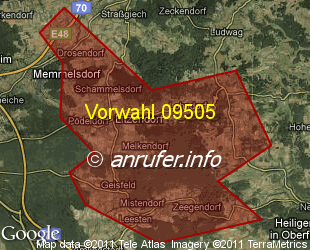 Vorwahlkarte 09505 – Litzendorf