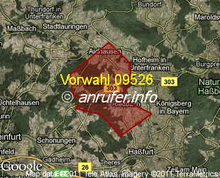 Vorwahlkarte 09526 – Riedbach