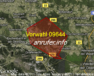 Vorwahlkarte 09644 – Pressath