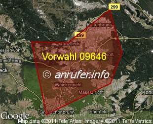 Vorwahlkarte 09646 – Freihung