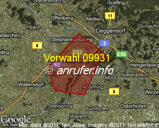 Vorwahlkarte 09931 – Plattling