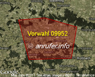 Vorwahlkarte 09952 – Eichendorf