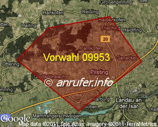 Vorwahlkarte 09953 – Pilsting